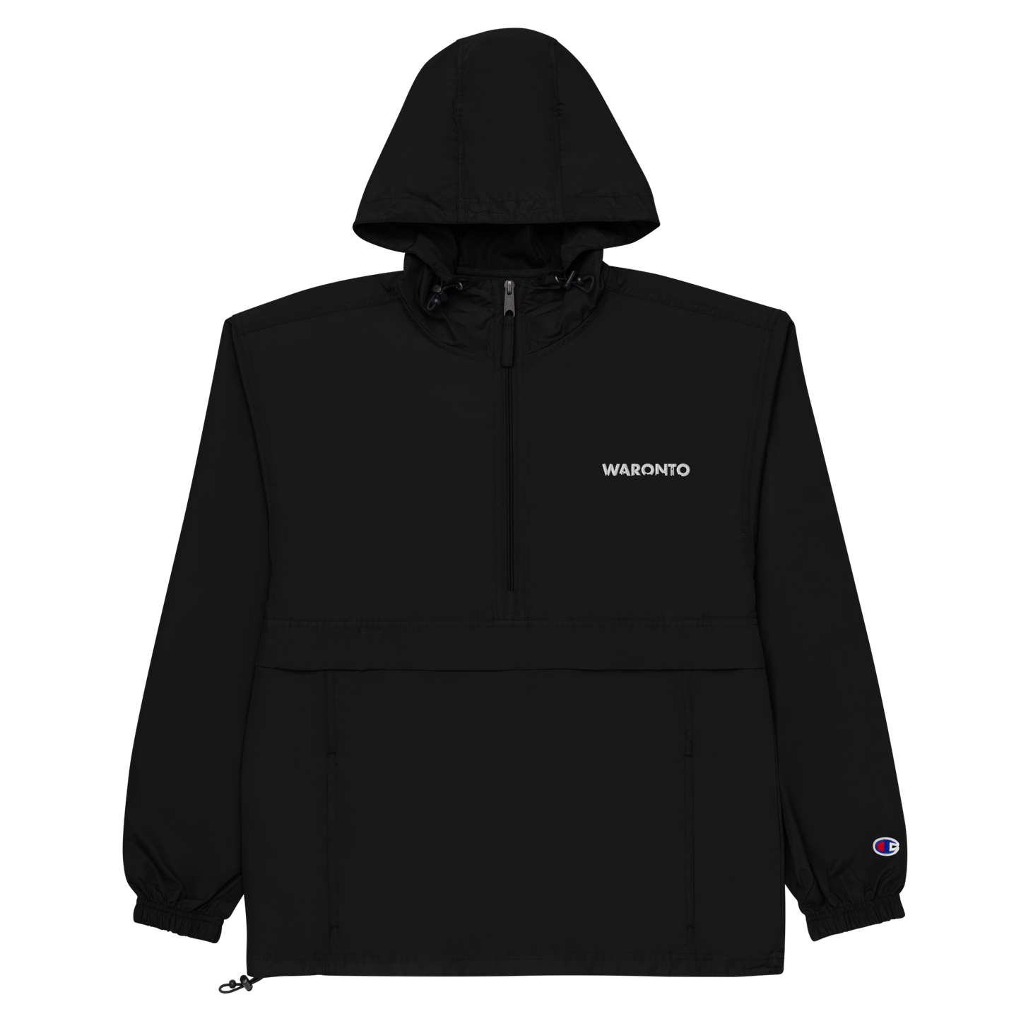 Embroidered Waronto Black Champion Jacket