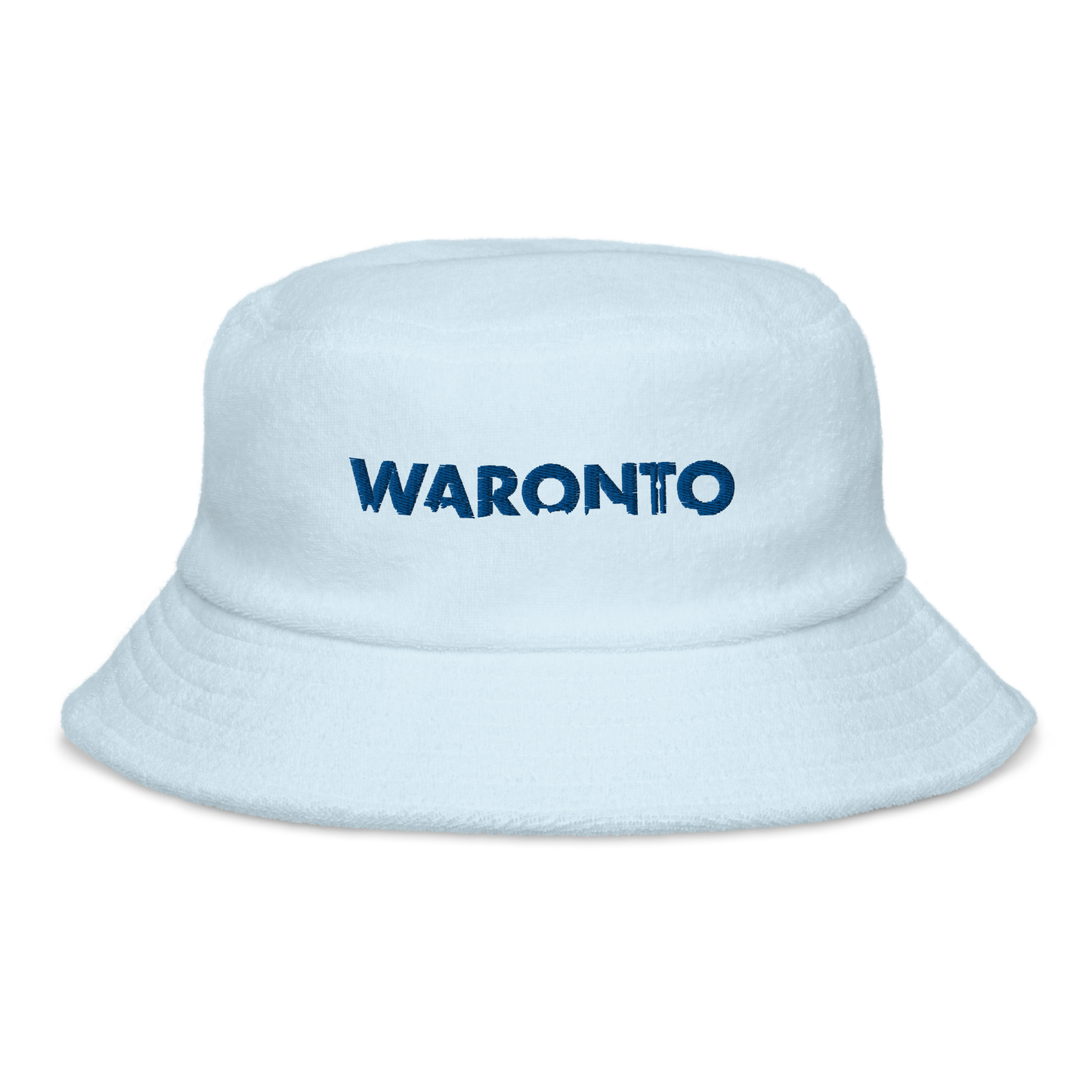Blue Waronto Terry Cloth Bucket Hat