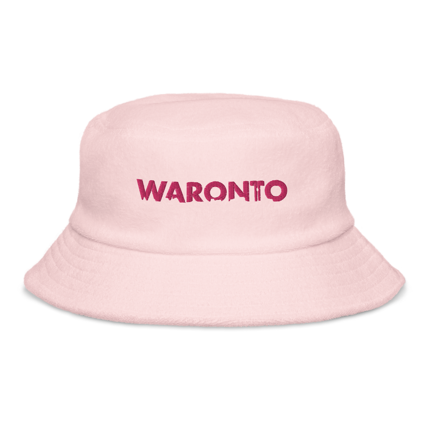 Pink Waronto Terry Cloth Bucket Hat