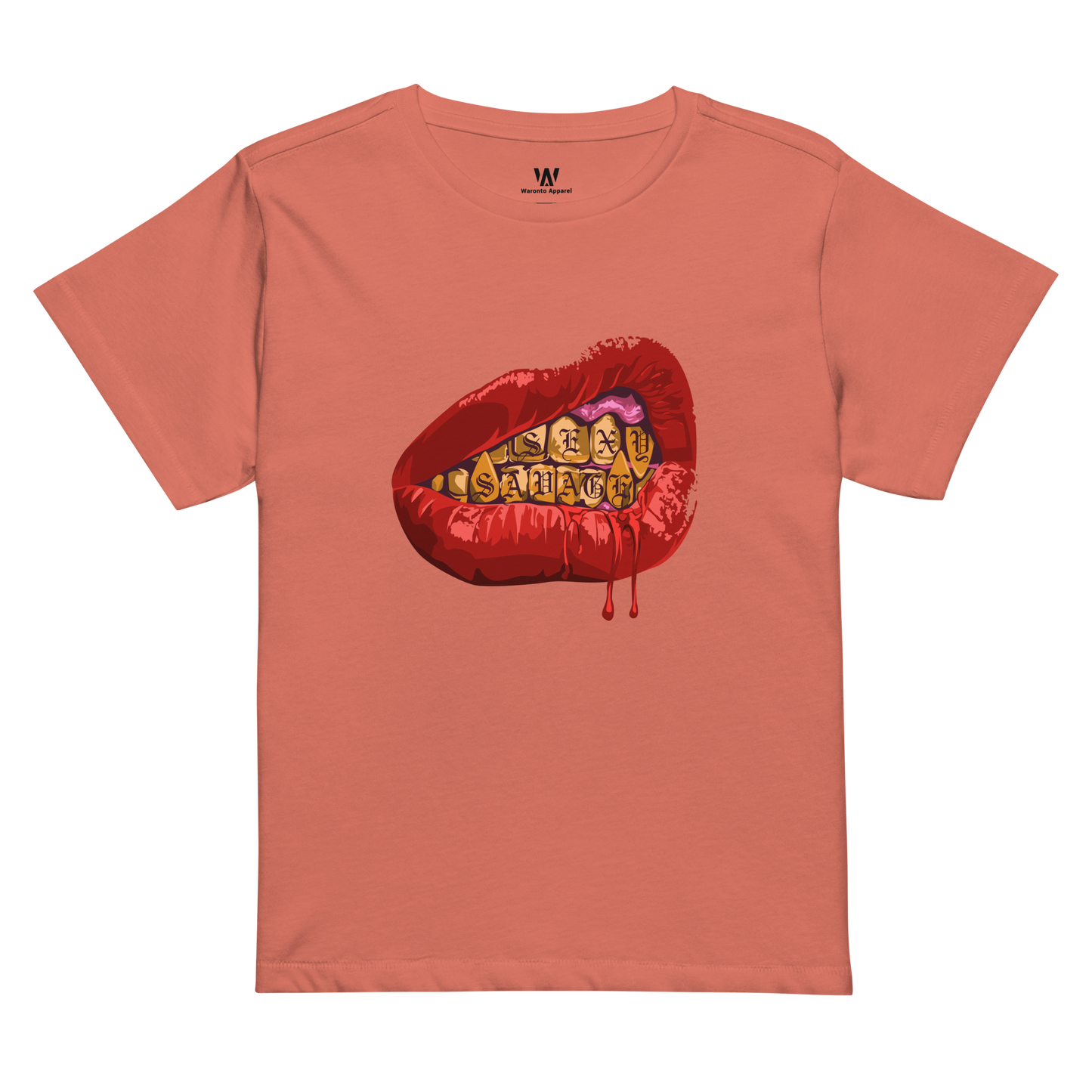 Sexy Savage Red Sorbet Lady’s High-Waisted Tee
