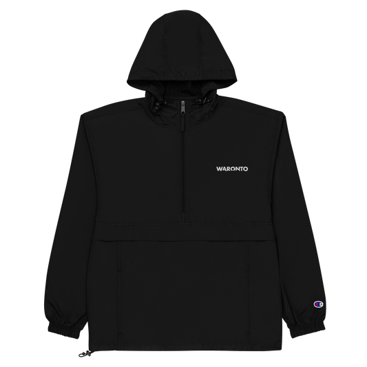 Embroidered Waronto  Black Champion Jacket