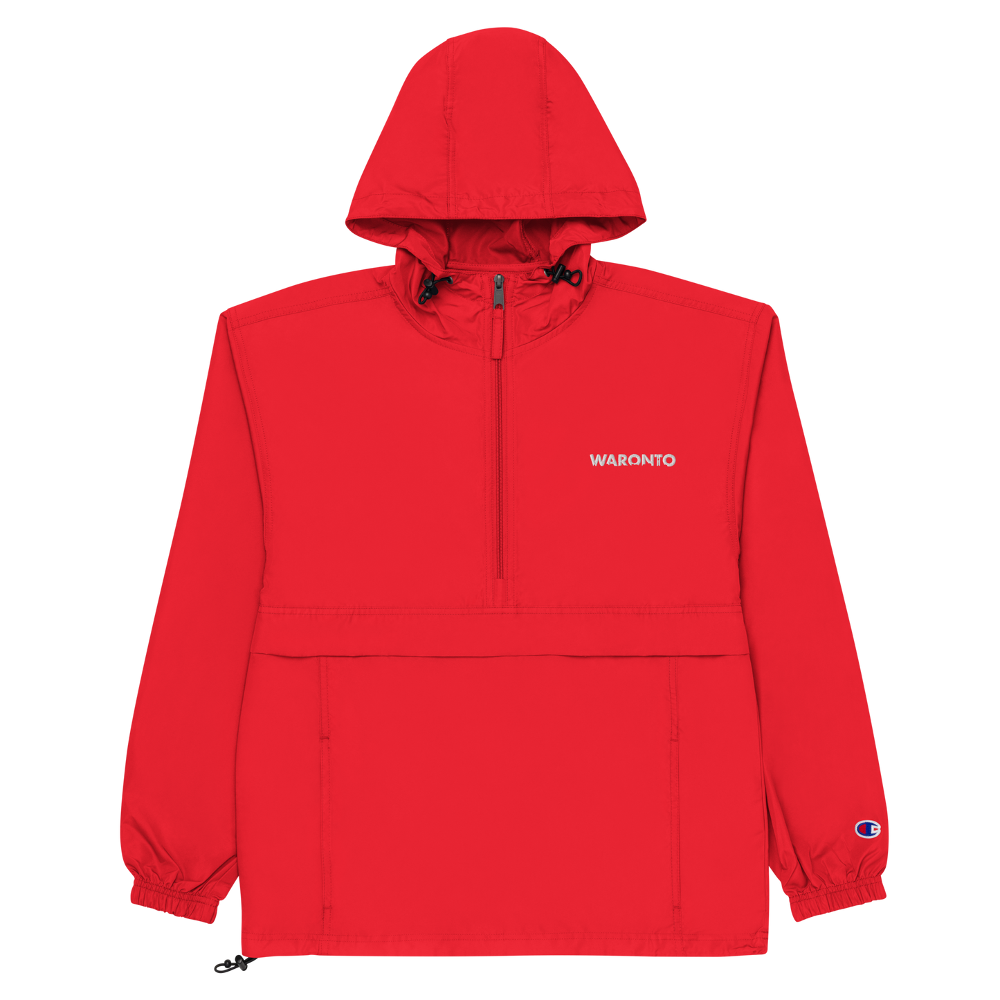 Embroidered Waronto Red Champion Jacket