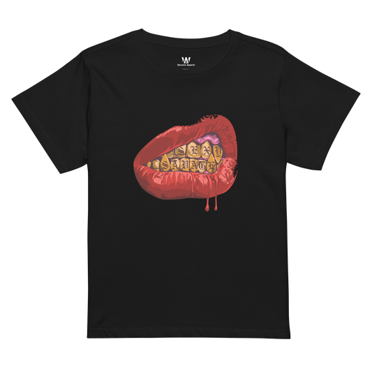 Sexy Savage Black Lady’s High-Waisted Tee