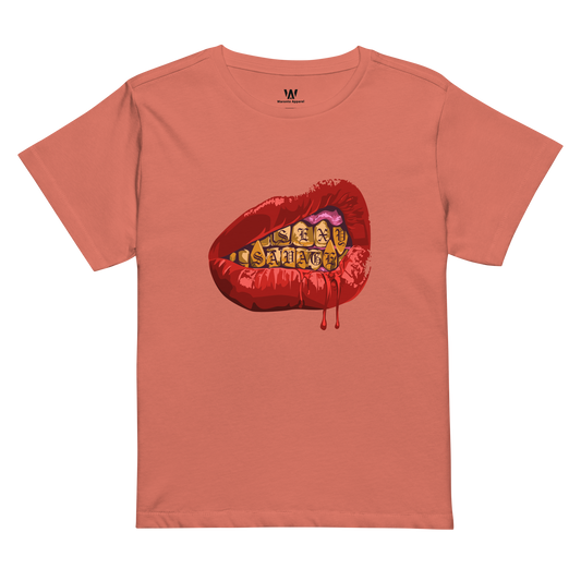 Sexy Savage Red Sorbet Lady’s High-Waisted Tee